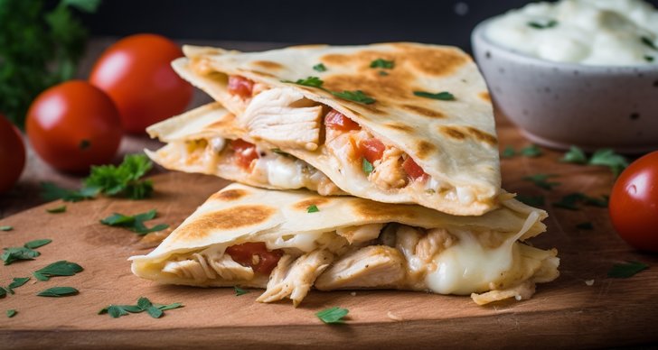 Nedan hittar du ett enkelt recept på quesadillas med kyckling.